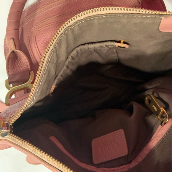 Chloe Pink Marcie Medium Satchel Crossbody Bag - Picture 4 of 7